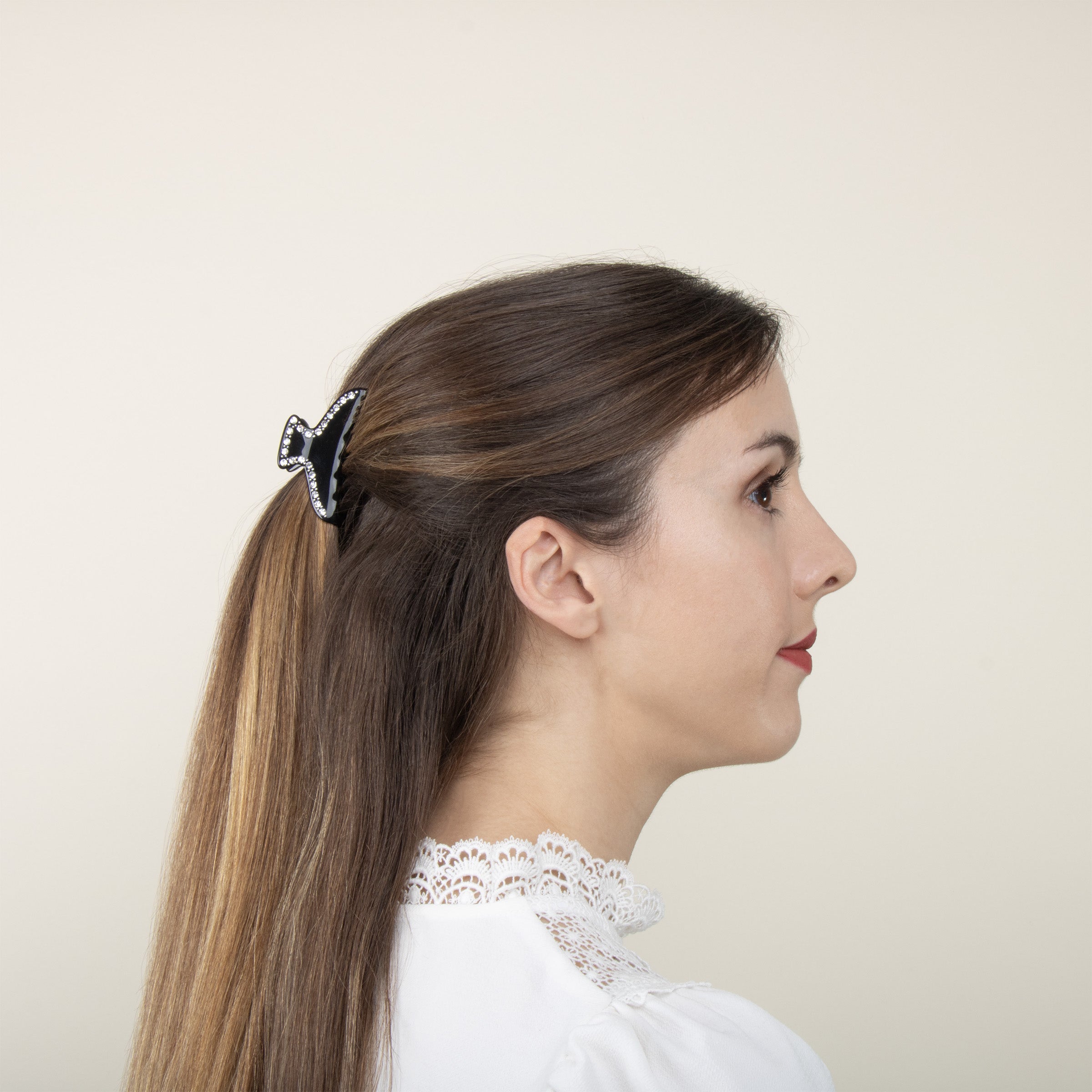 Pince Classique strassée - Petit modèle Deliska-H