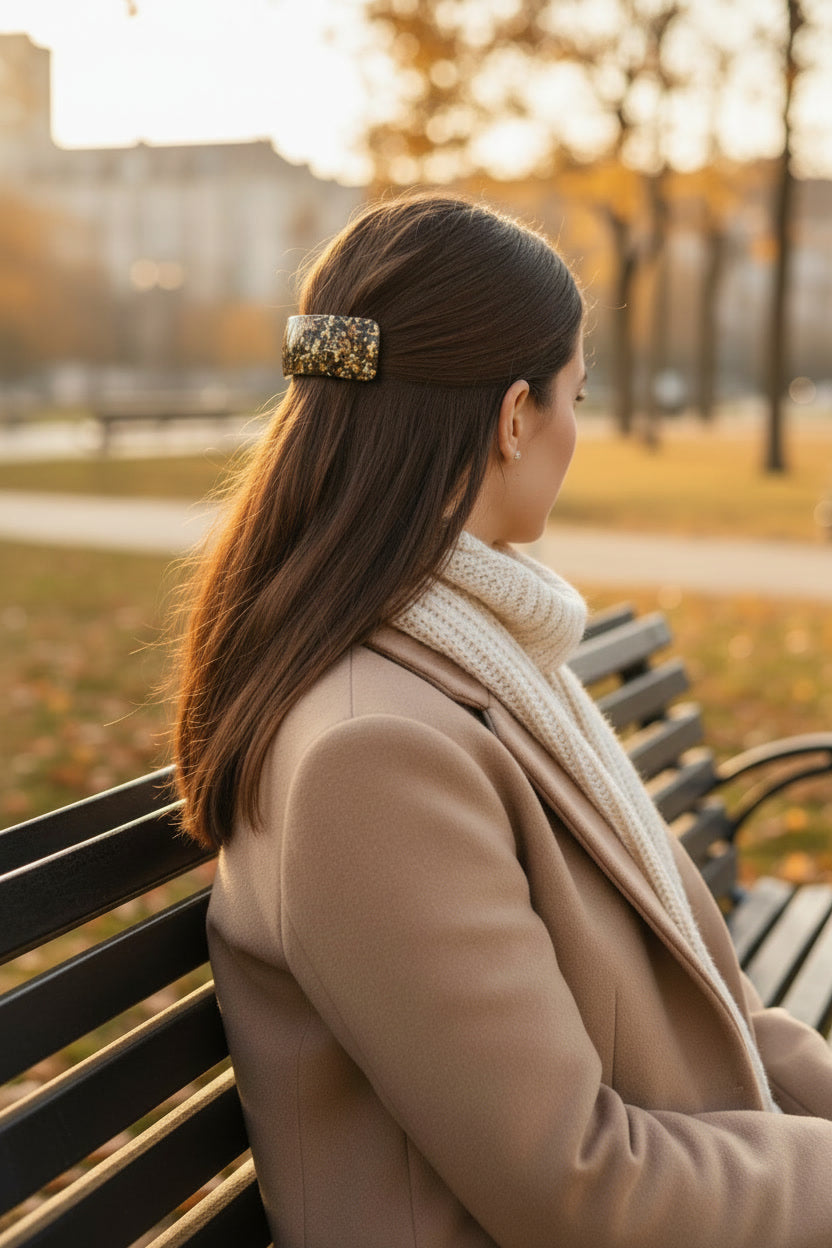 Barrette Gaspésie - Grand modèle bombé Deliska-H